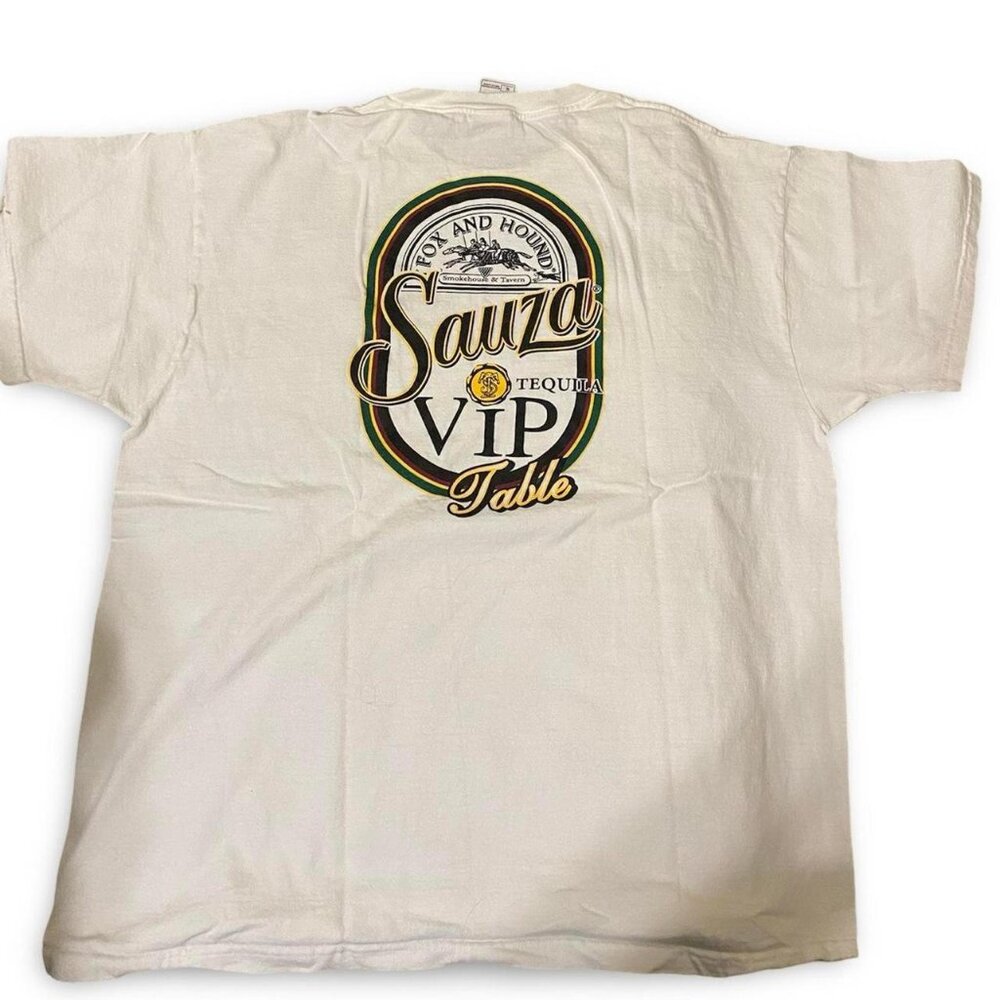 SAUZA TEQUILA FRUIT OF THE LOOM VINTAGE T SHIRT - SIZE XL